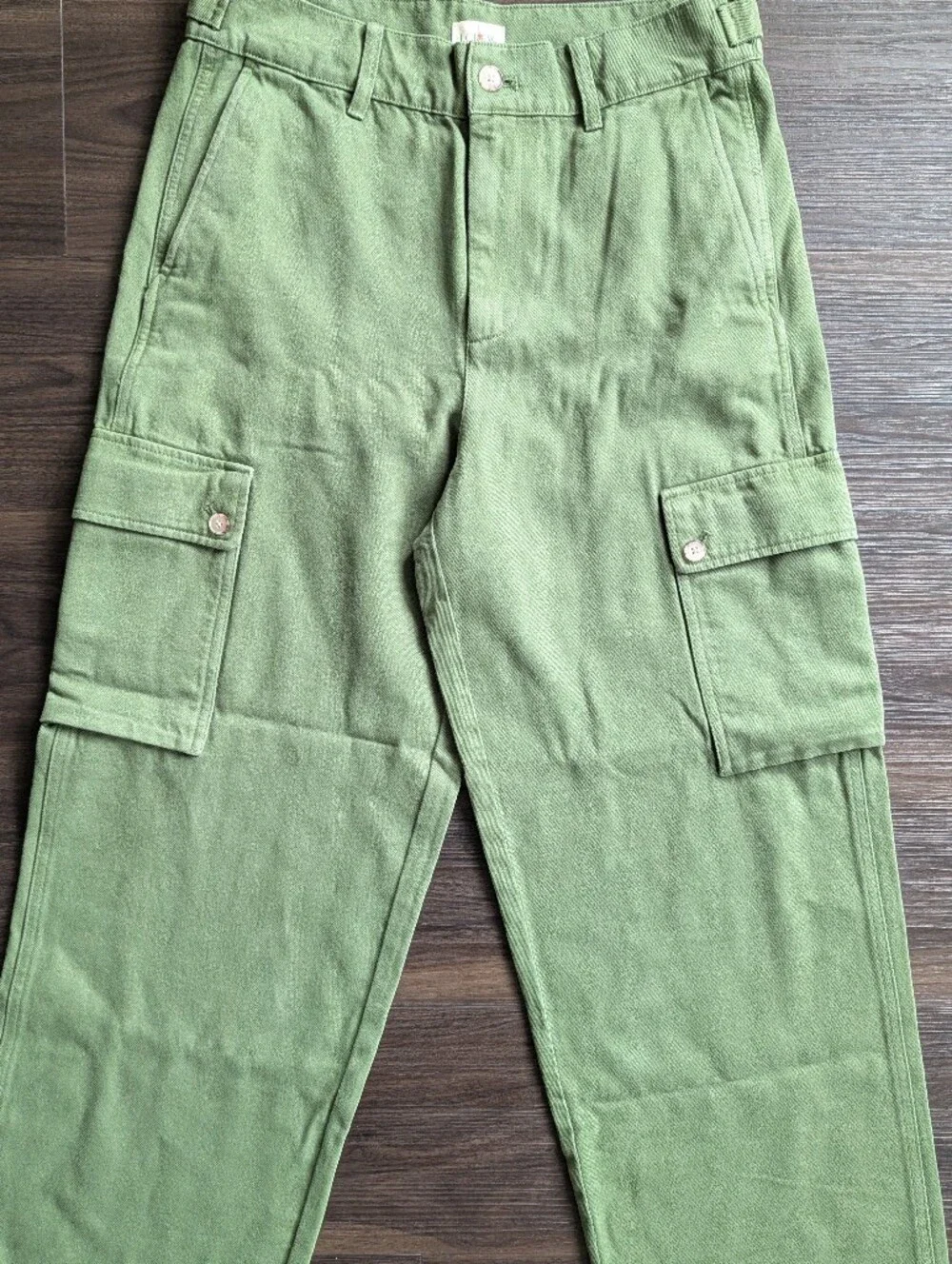 NWT J.Crew Green Wide Leg Cargo Pants Size 28 High Rise Utility Gorpcore